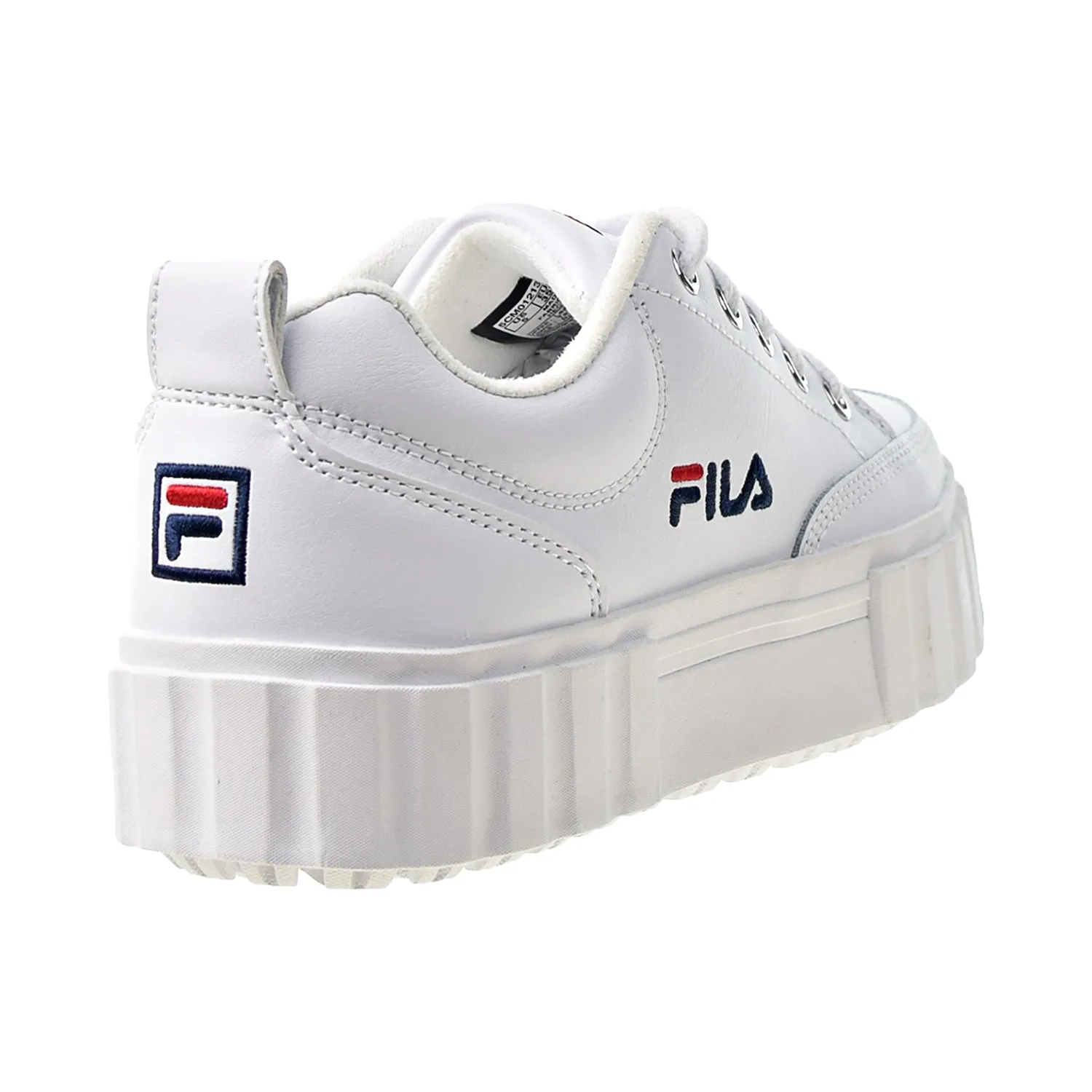 Fila Sandblast Low Women's Shoes White-Navy-Red