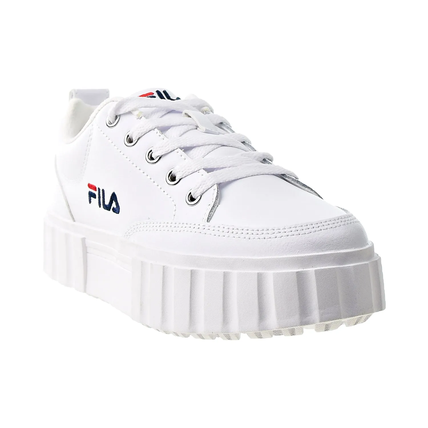 Fila Sandblast Low Women's Shoes White-Navy-Red
