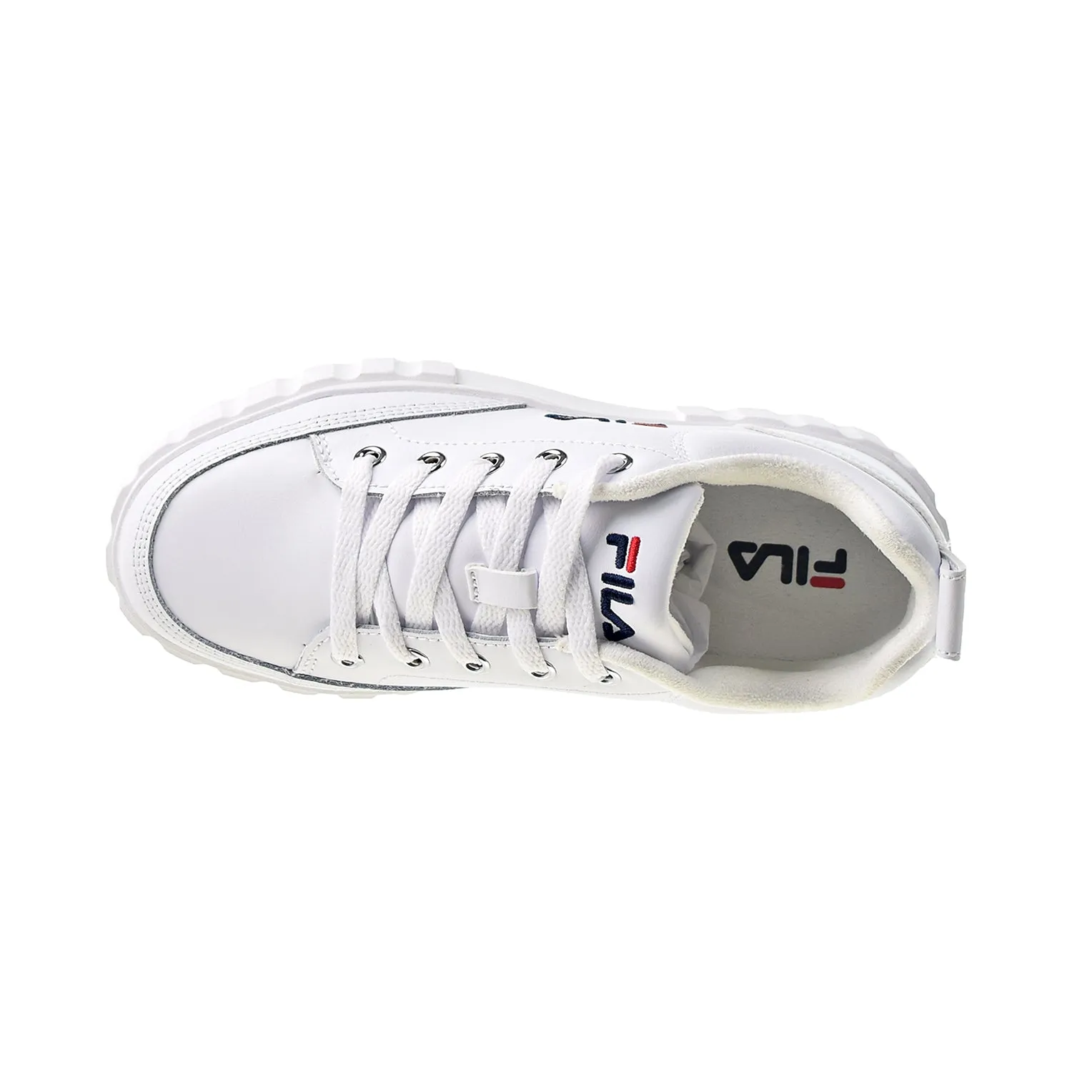 Fila Sandblast Low Women's Shoes White-Navy-Red