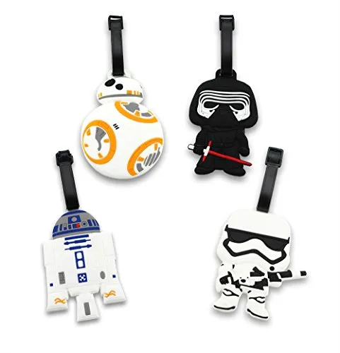 Finex Set Of 4 Star Wars Bb-8 Travel Luggage Id Tag Bag Suitcase Bb8