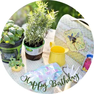 Gardening Edible Cake Image