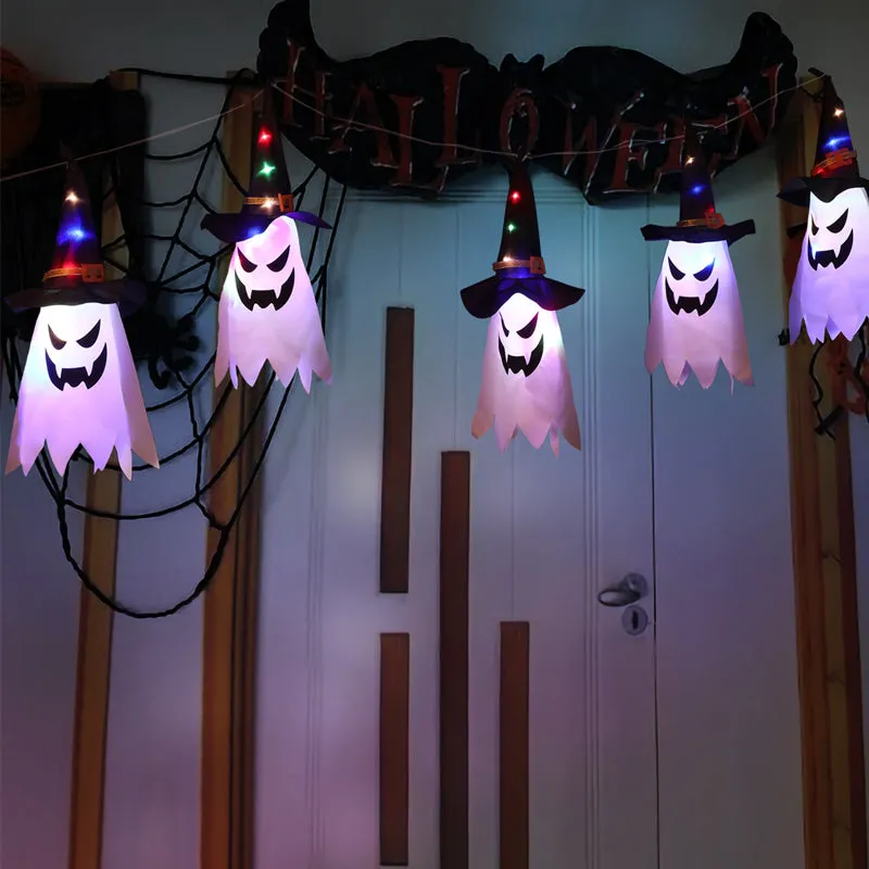 Glowing witch hats for halloween - mystical decor