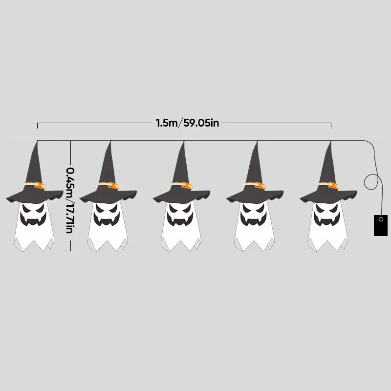 Glowing witch hats for halloween - mystical decor
