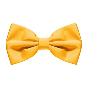 Golden Yellow Satin Bow Tie