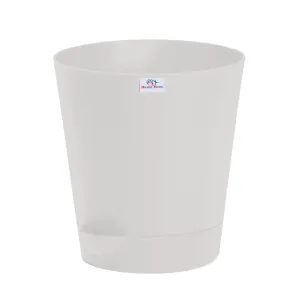 Heart Home Plastic Titan Pot|Garden Container for Plants & Flowers|Self-Watering Pot with Drainage Holes,6 Inch (White)