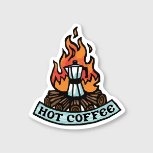 Hot Coffee Campfire Sticker