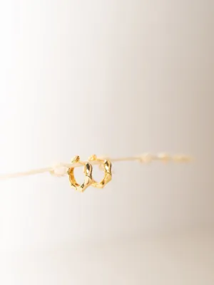 Irregular Shape Gold Hoop Earrings