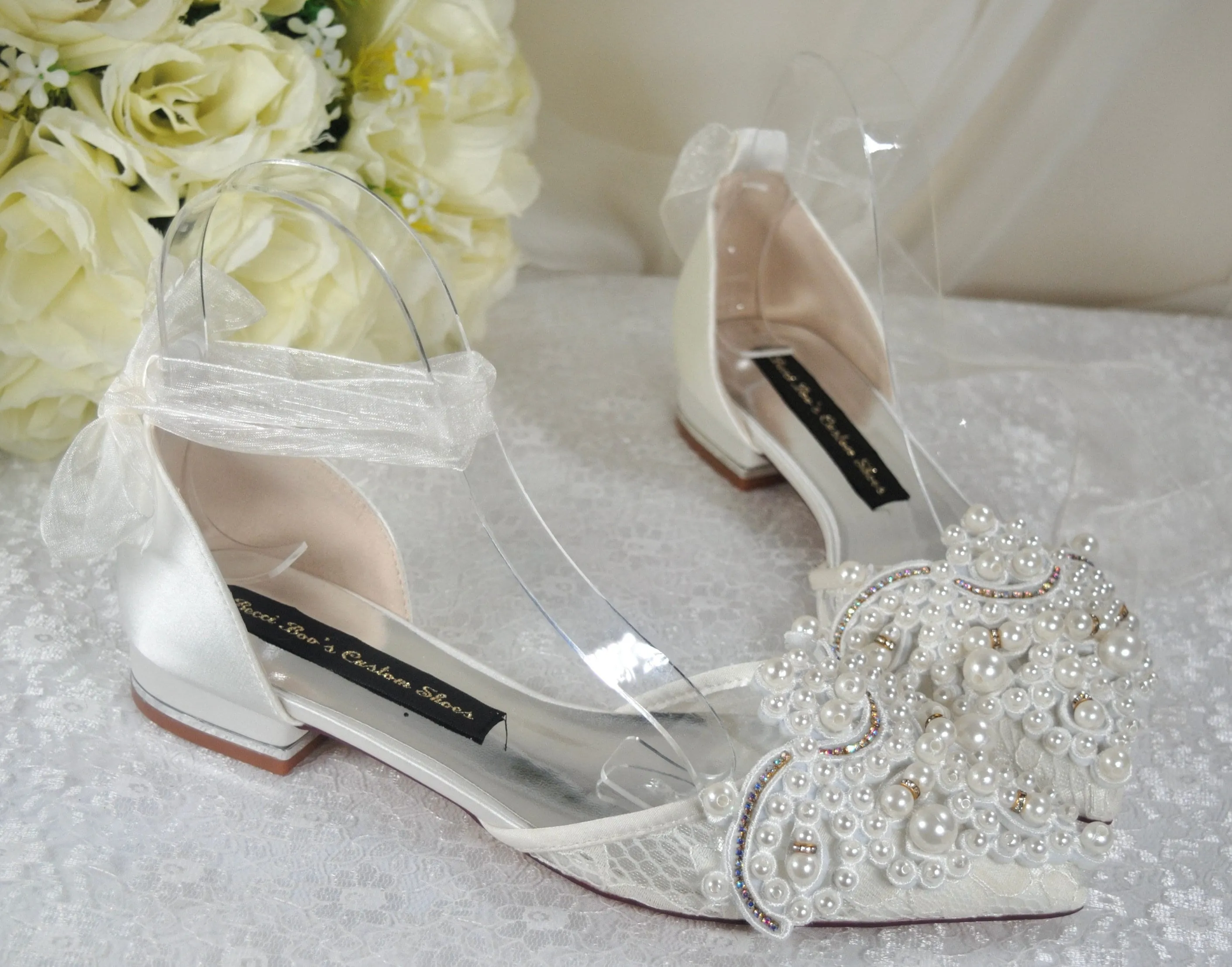 Ivory Lace Flats UK5/US7.5