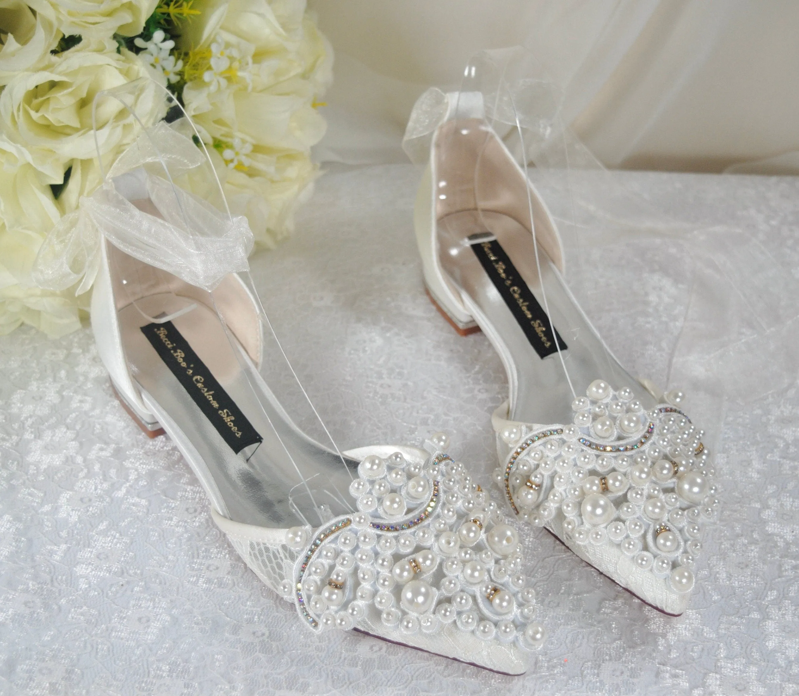 Ivory Lace Flats UK5/US7.5