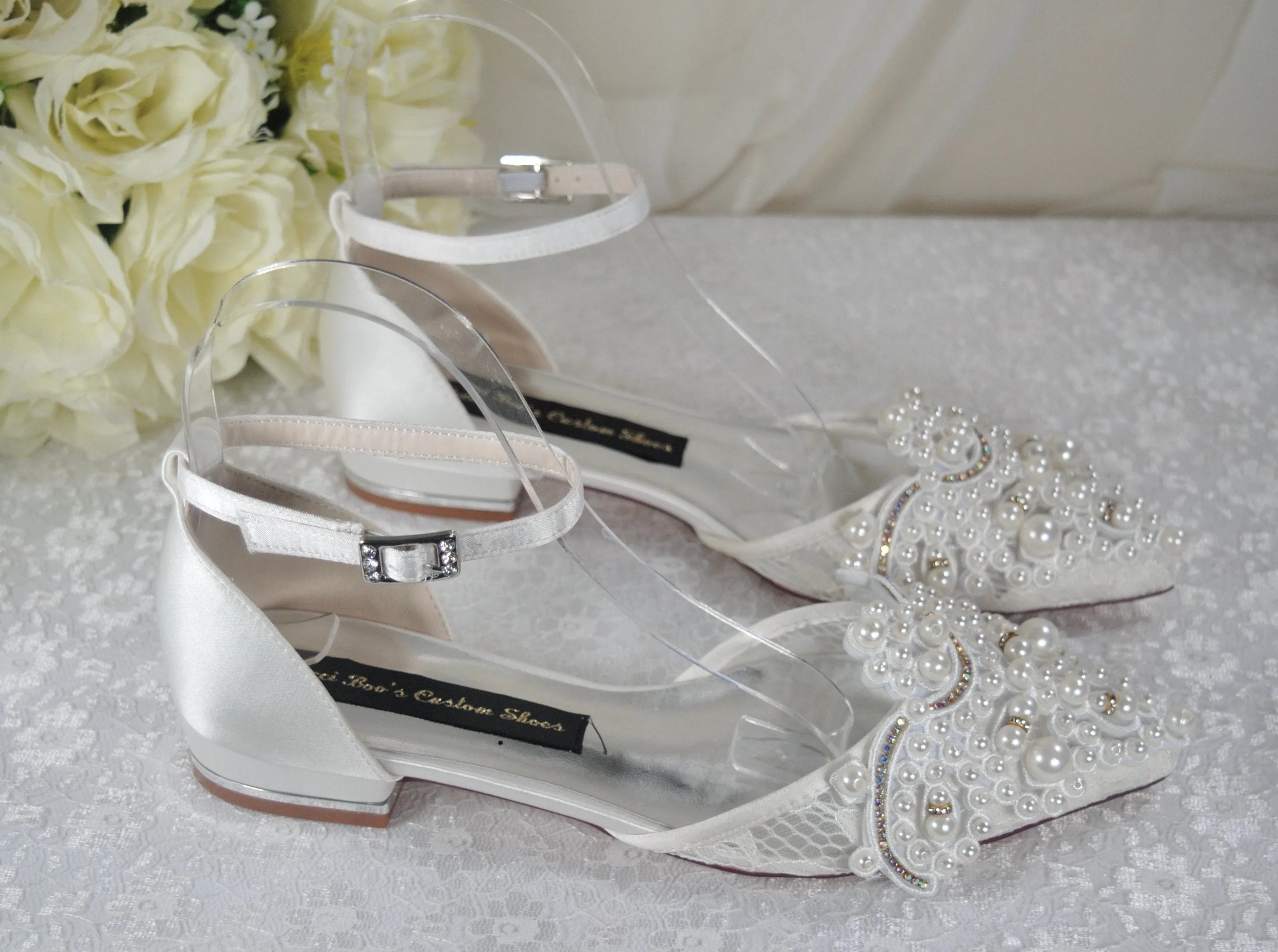 Ivory Lace Flats UK5/US7.5