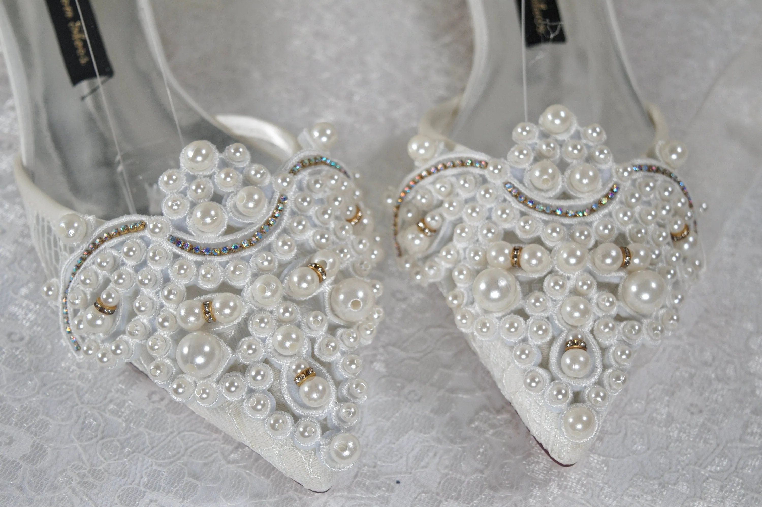 Ivory Lace Flats UK5/US7.5