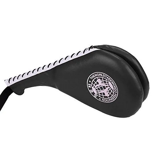 JERN Taekwondo Durable Kick Pad Target for Karate Kickboxing Training (Black) - Set of 2