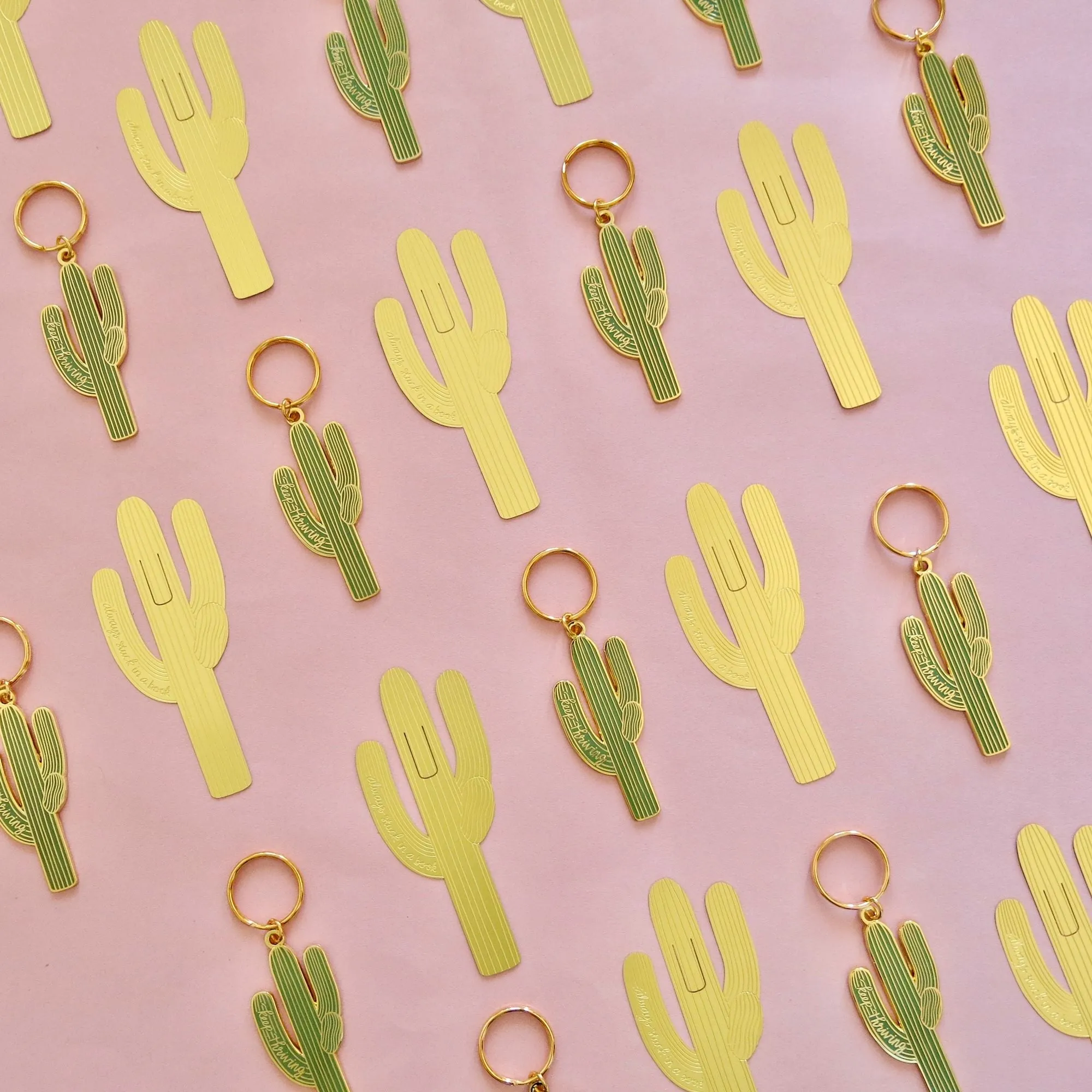 Keep Thriving Saguaro Cactus Keychain