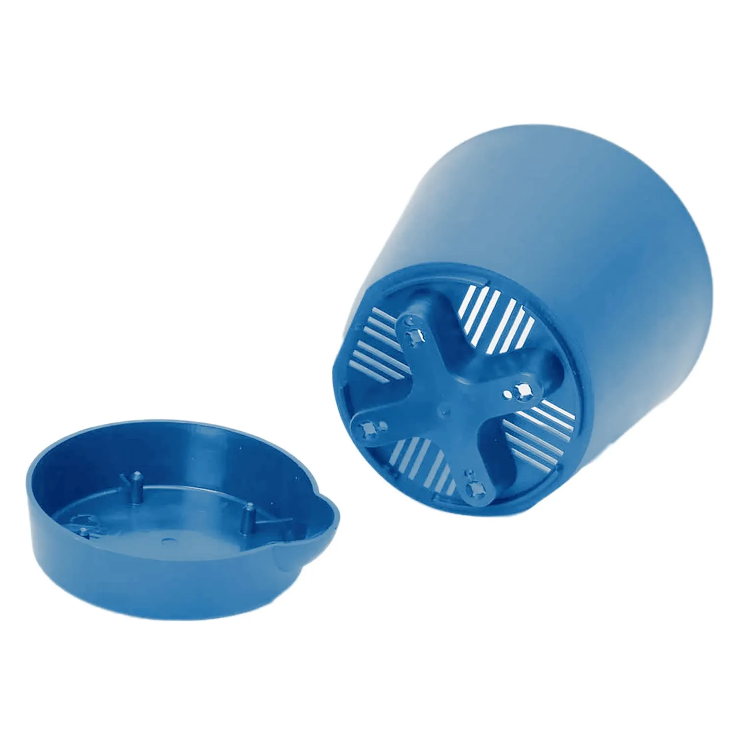 Kuber Industries Plastic Titan Pot|Garden Container for Plants & Flowers|Self-Watering Pot with Drainage Holes,6 Inch (Blue)
