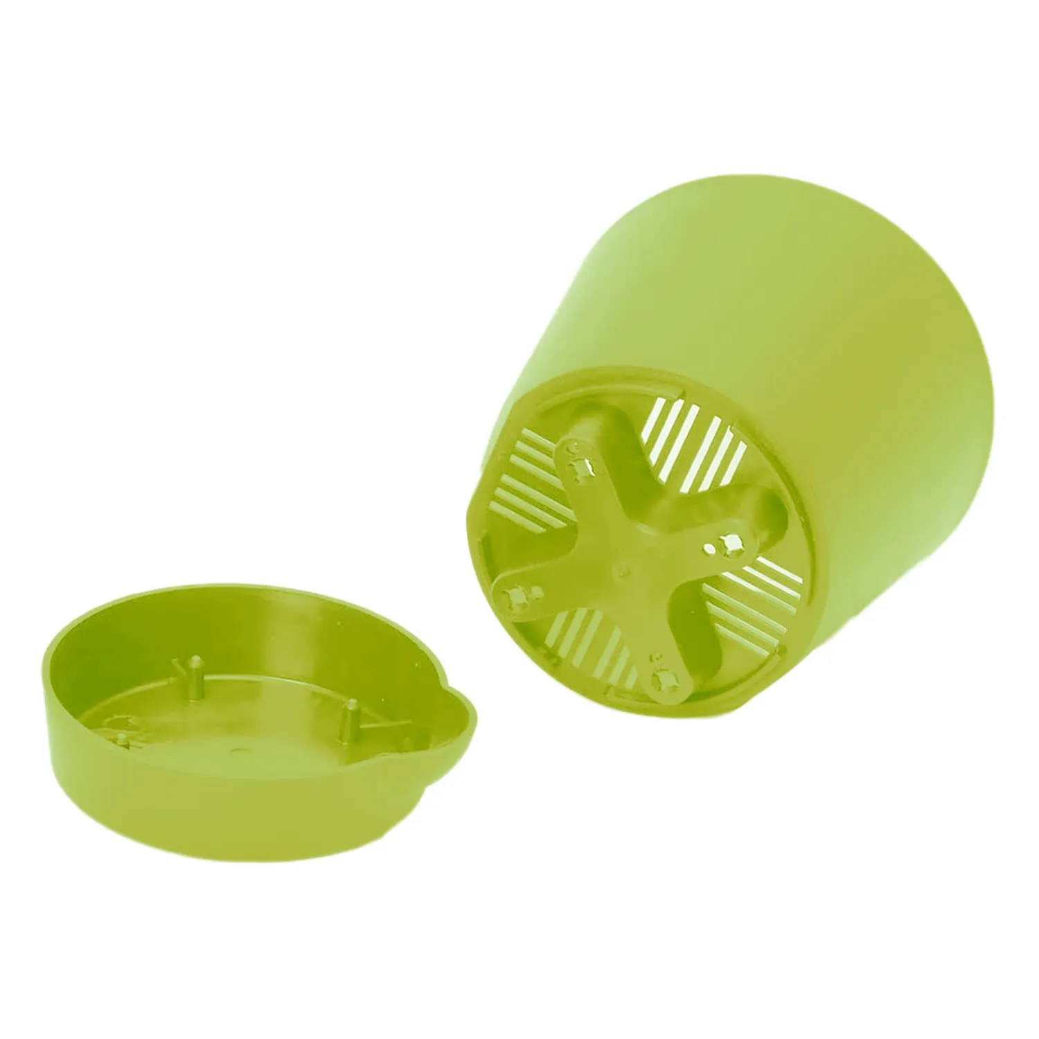 Kuber Industries Plastic Titan Pot|Garden Container for Plants & Flowers|Self-Watering Pot with Drainage Holes,6 Inch (Green)