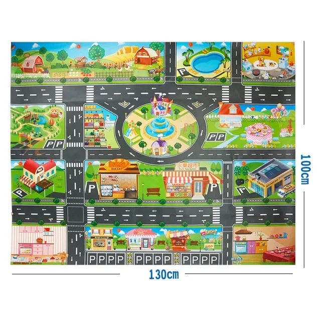 Large City Traffic Car Park Mat Play Kids Rug Developing Baby Crawling Mat  Play Game Mat Toys Children Mat Playmat Puzzles ZXH