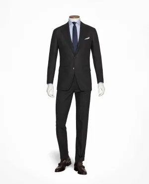 Loro Piana TRAVELLER Charcoal Grey High Twisted Wool Tropical