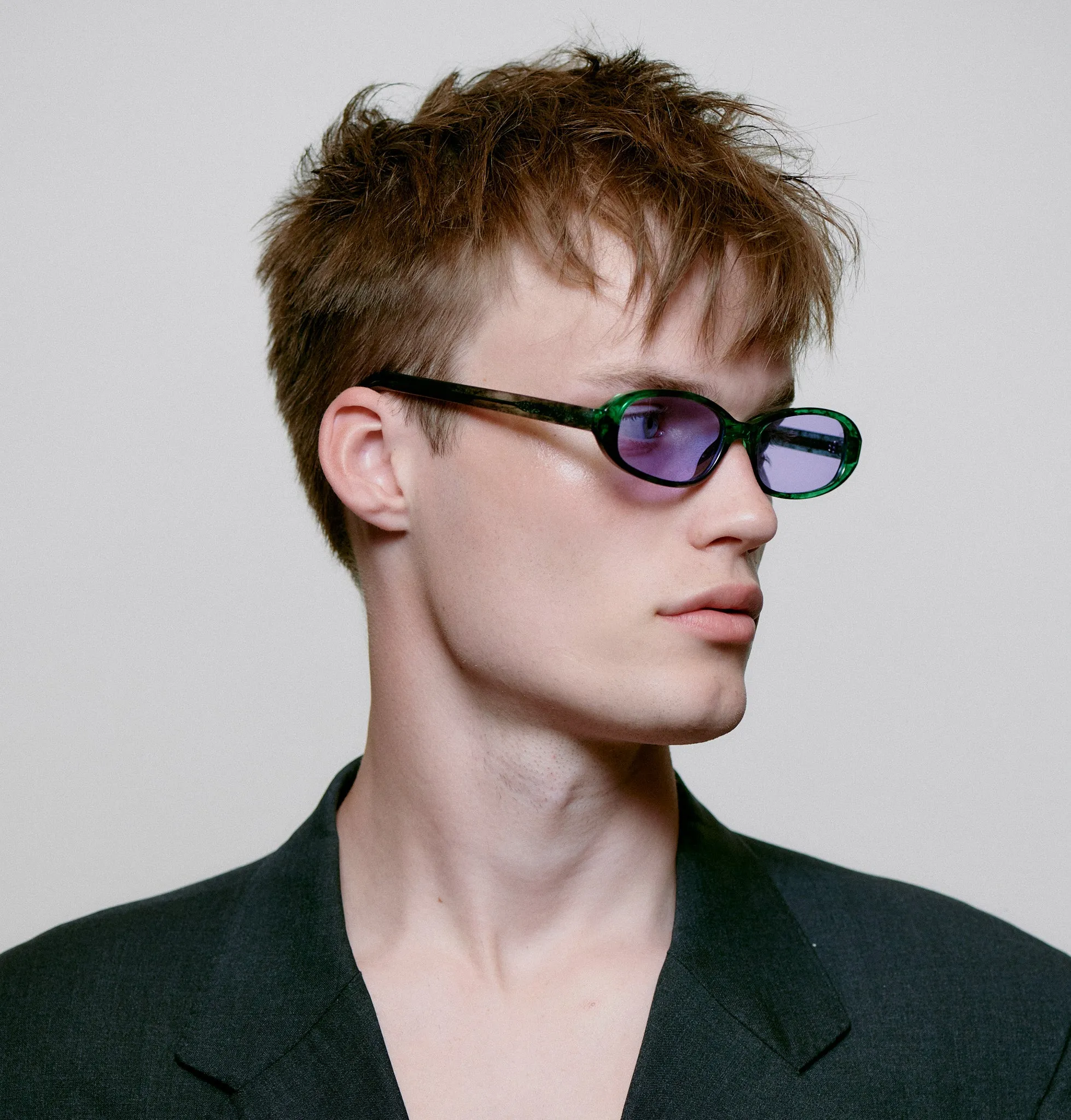 Macy Sunglasses - Green Marble Transparent