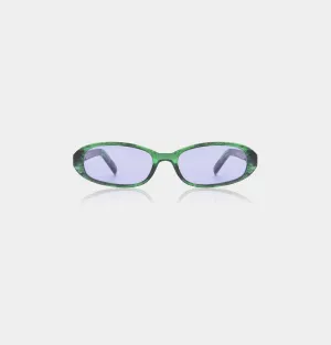 Macy Sunglasses - Green Marble Transparent