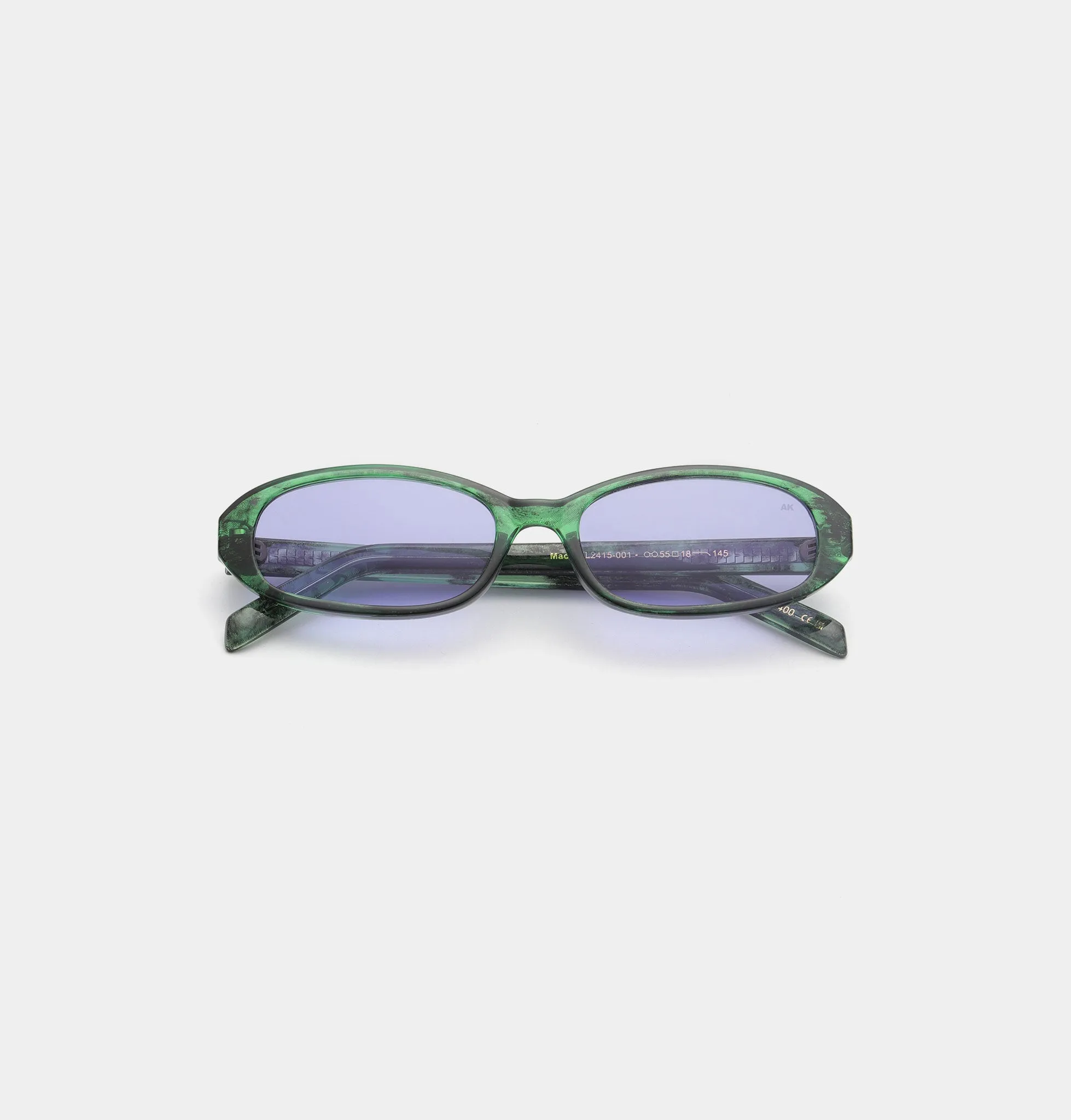 Macy Sunglasses - Green Marble Transparent