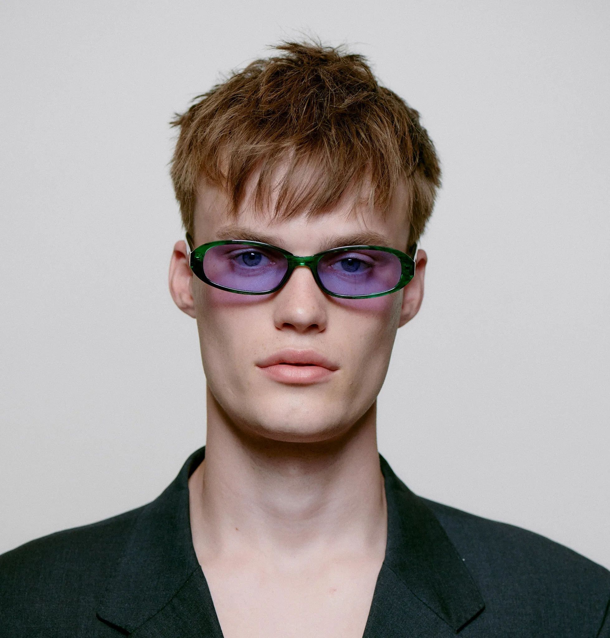 Macy Sunglasses - Green Marble Transparent