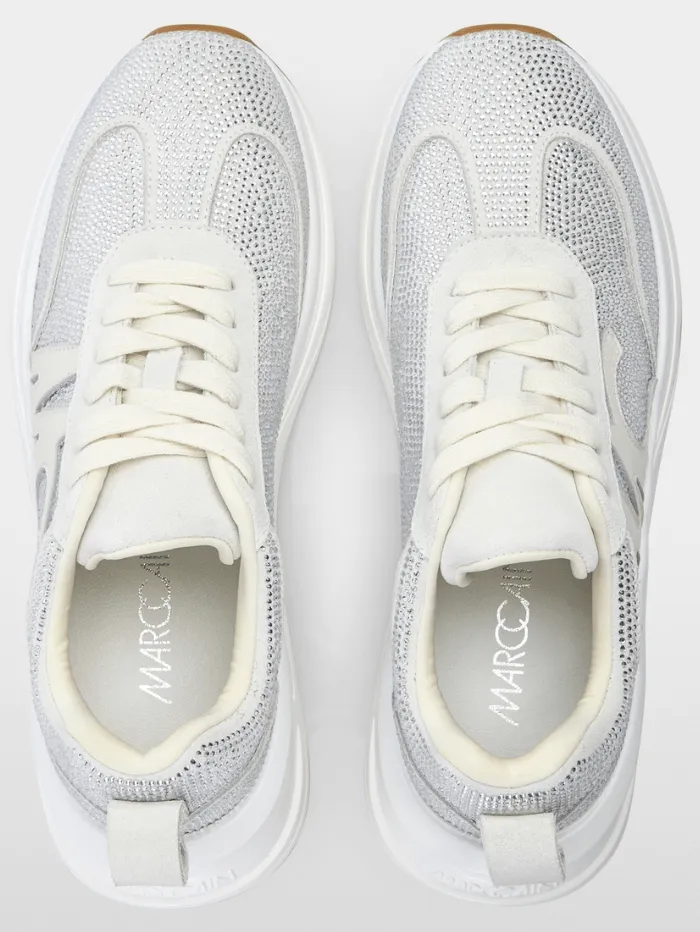 Marc Cain Women's Crystal Studded Trainers In White YS SH.03 L05 COL 100