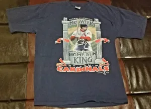 MARK McWIRE HOME RUN KING VINTAGE T-Shirt Men's X-LARGE XL