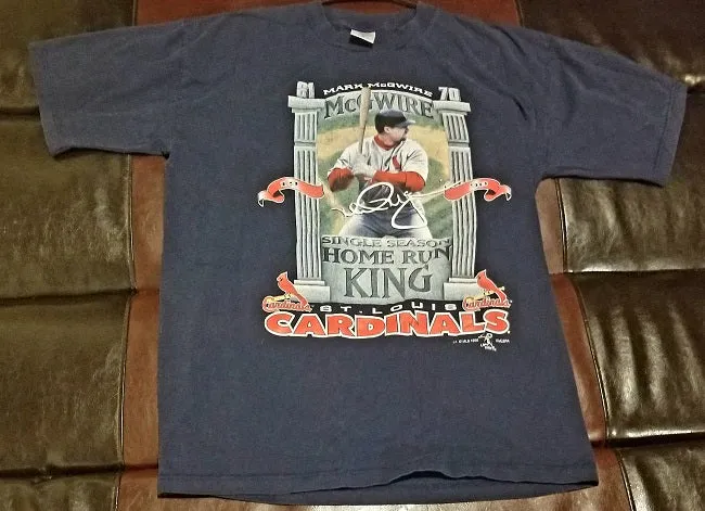 MARK McWIRE HOME RUN KING VINTAGE T-Shirt Men's X-LARGE XL