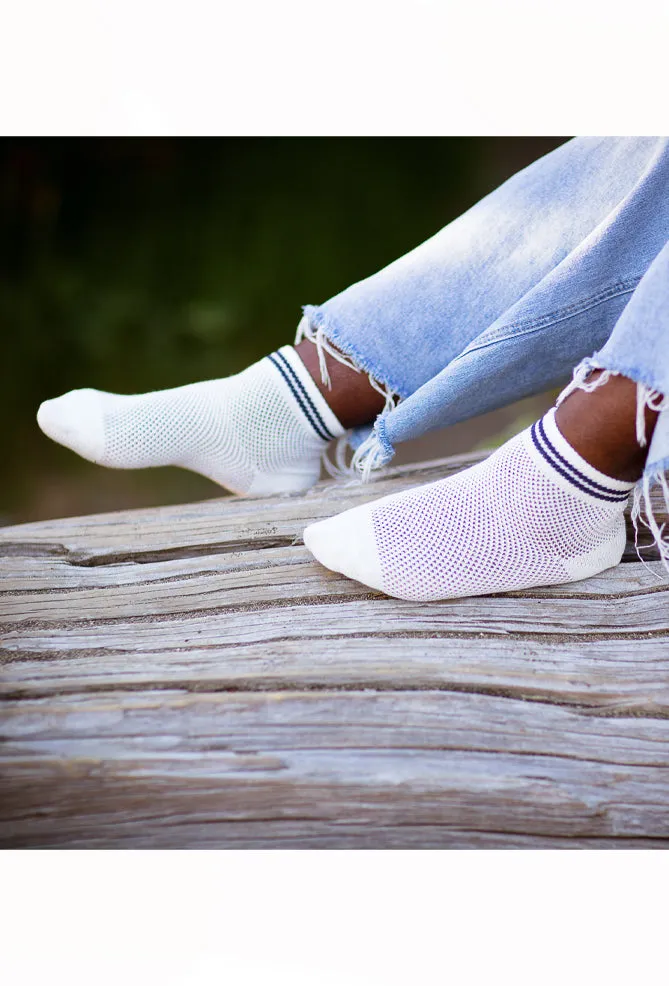 Mesh Sneaker Socks, Gray