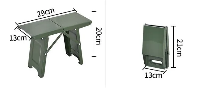 Mini Steel Portable Folding Camping Stool Chair for Outdoor Fishing Hiking Backpacking- Small: 29x13x20cm, Large: 35x16x27cm