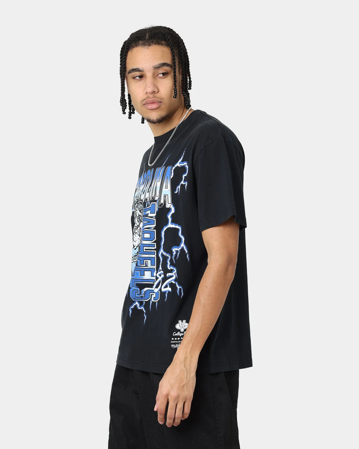 Mitchell & Ness UNC Tar Heels Lightning Vintage T-Shirt Vintage Black