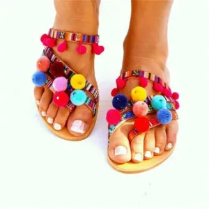 Multi-Color Flat Sandals