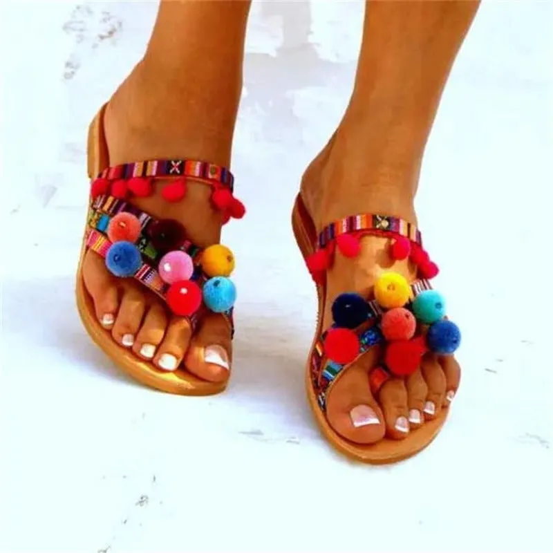 Multi-Color Flat Sandals