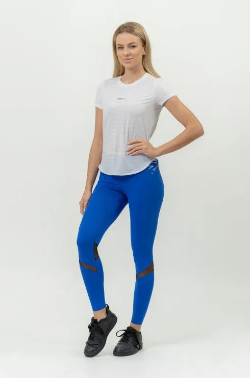 Nebbia Fit Activewear T-Shirt airy with Reflective Logo - White