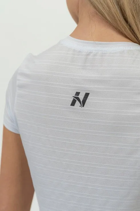 Nebbia Fit Activewear T-Shirt airy with Reflective Logo - White