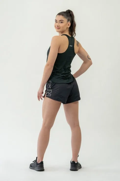 Nebbia Fit Activewear Tank Top Airy with Reflective Logo - Black