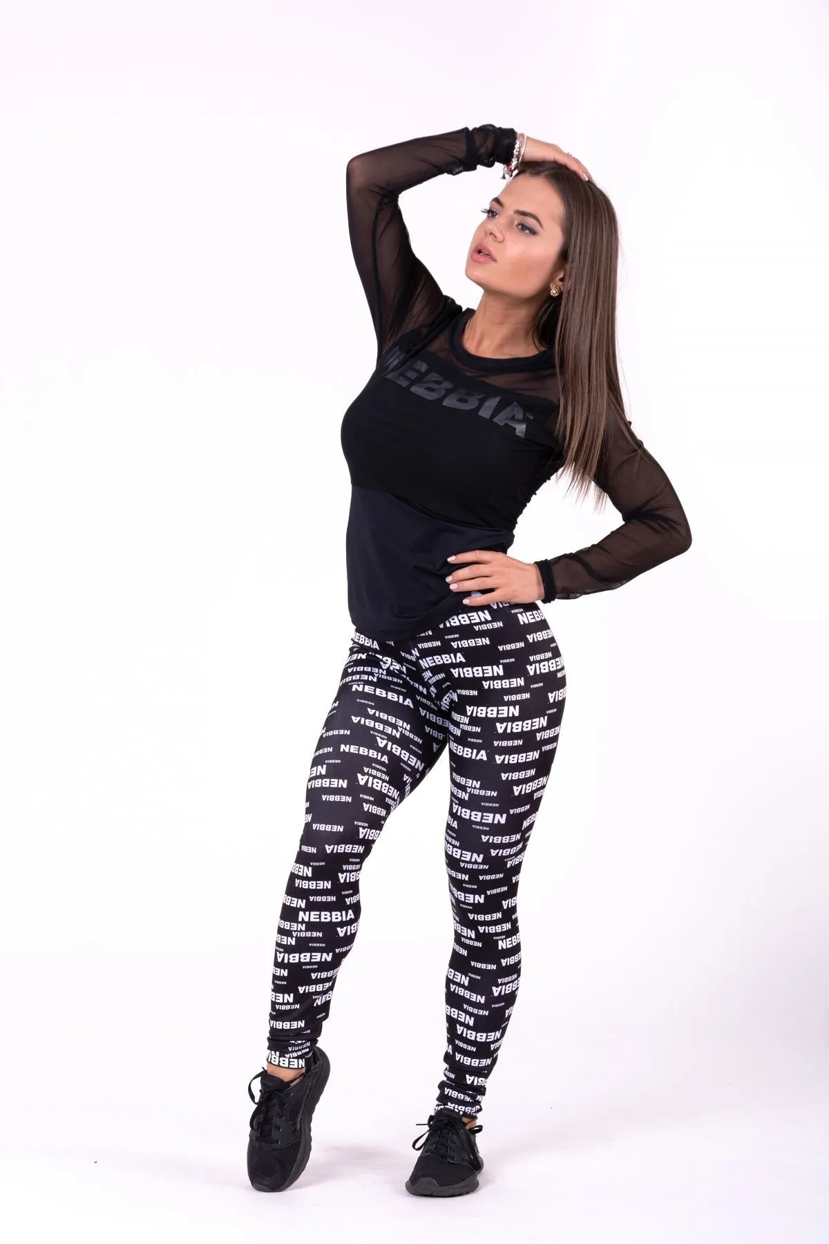 Nebbia Flash-Mesh Longsleeve Shirt 664 - Black