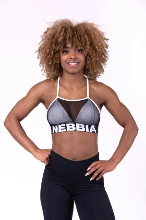 Nebbia Triangle Mesh Mini Top 692 - White