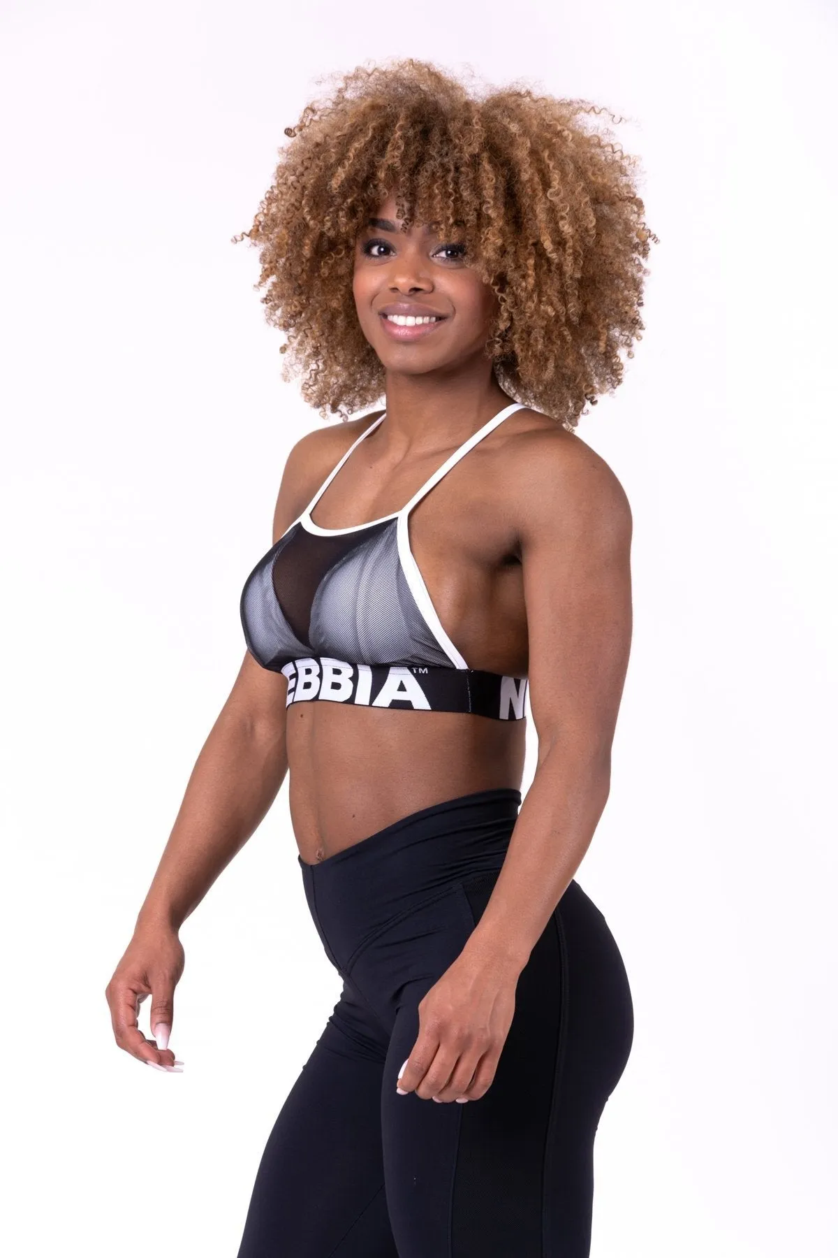Nebbia Triangle Mesh Mini Top 692 - White