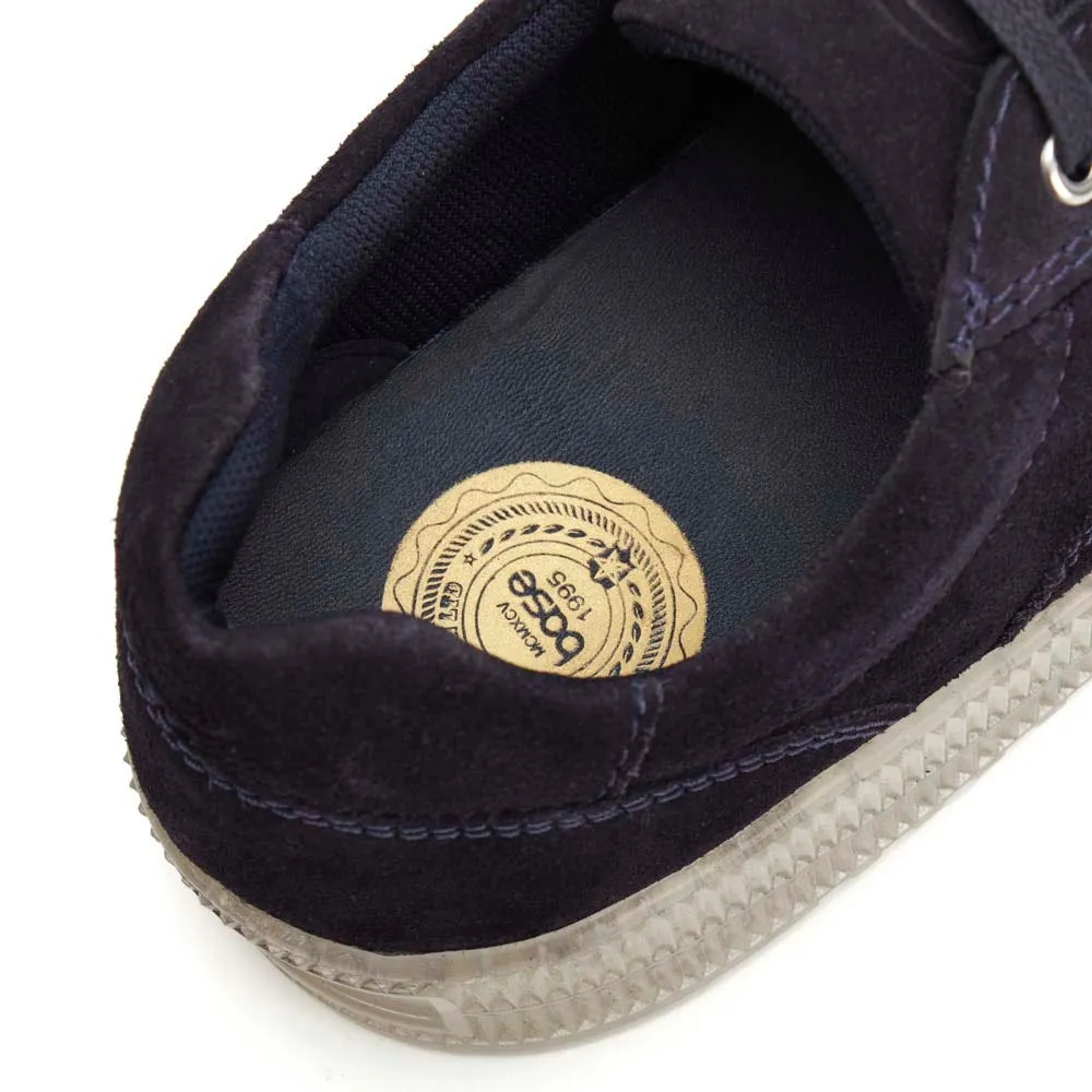Neon Navy Suede Trainer
