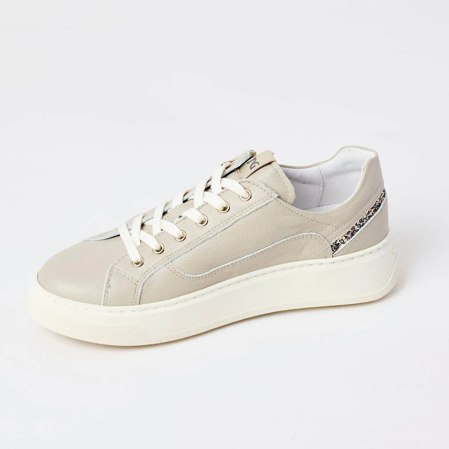 NeroGiardini Cream Leather Trainers