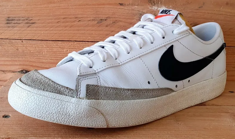 Nike Blazer Low 77 Leather Trainers UK8.5/US9.5/EU43 DA6364-101 White/Black