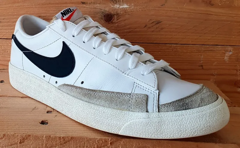 Nike Blazer Low 77 Leather Trainers UK8.5/US9.5/EU43 DA6364-101 White/Black