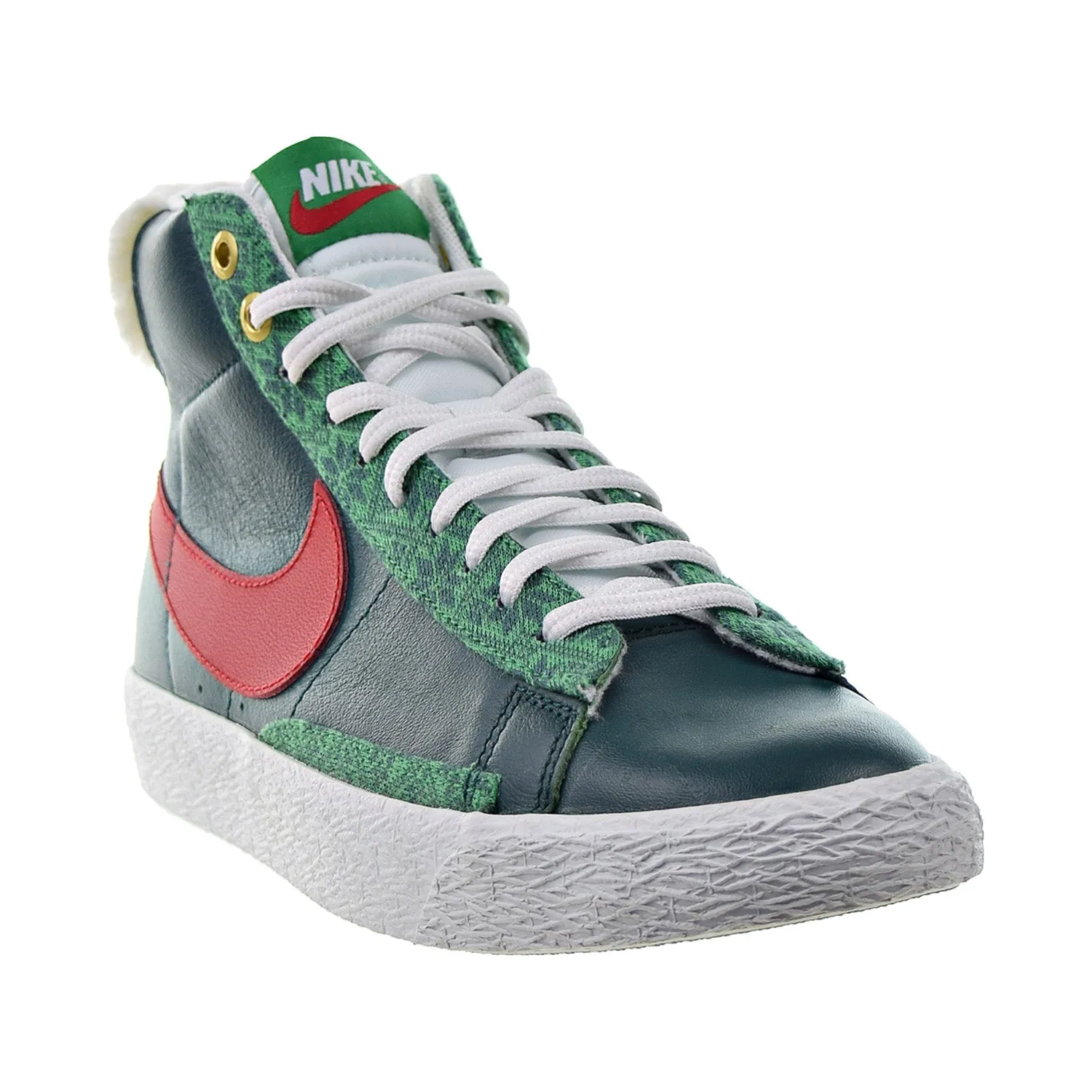 Nike Blazer Mid GS "Nordic Christmas" Big Kids' Shoes Atomic Teal-Red