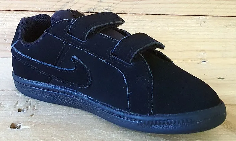 Nike Court Royale Low Kids Trainers UK9.5/US10C/EU27 833537-001 Triple Black