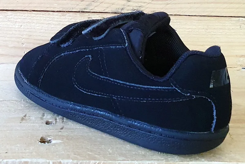 Nike Court Royale Low Kids Trainers UK9.5/US10C/EU27 833537-001 Triple Black