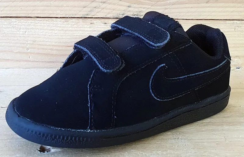 Nike Court Royale Low Kids Trainers UK9.5/US10C/EU27 833537-001 Triple Black