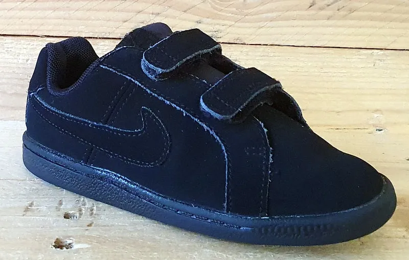 Nike Court Royale Low Kids Trainers UK9.5/US10C/EU27 833537-001 Triple Black