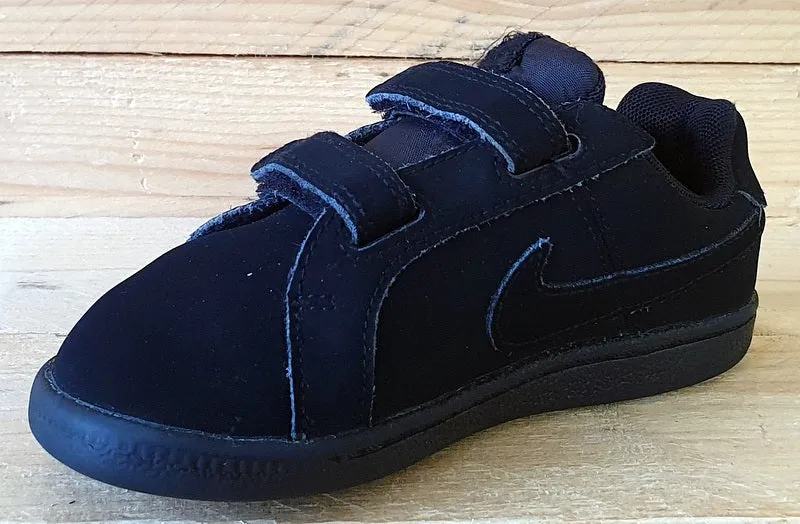 Nike Court Royale Low Kids Trainers UK9.5/US10C/EU27 833537-001 Triple Black