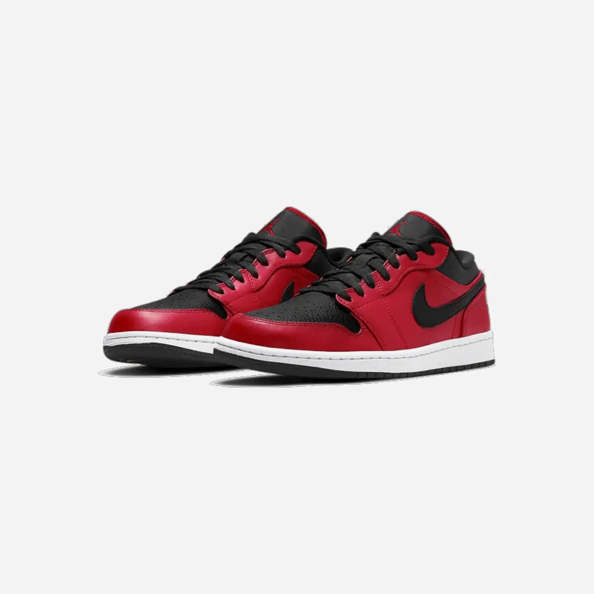 Nike Jordan 1 Low Reverse Bred Pebbled Swoosh